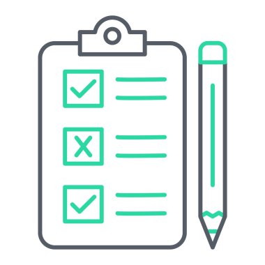 Kontrol listesi simgesi vektör illüstrasyonu