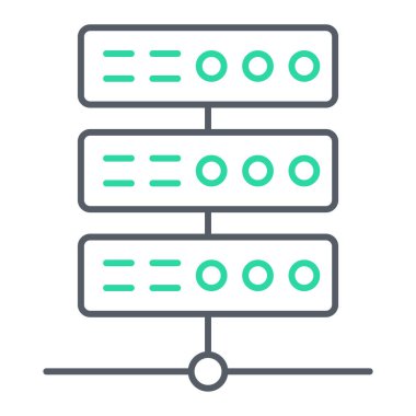 veritabanı sunucu ikonu vektör illüstrasyonu