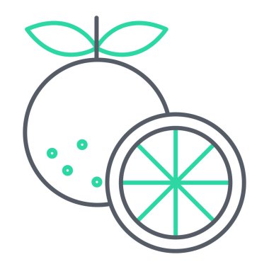 limon meyve ikonu vektör illüstrasyon grafik tasarımı