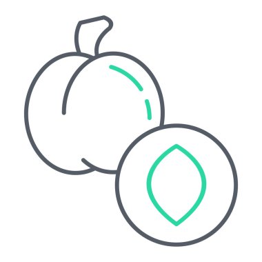 Beyaz zemin üzerinde bir armut karikatürü ana hatları