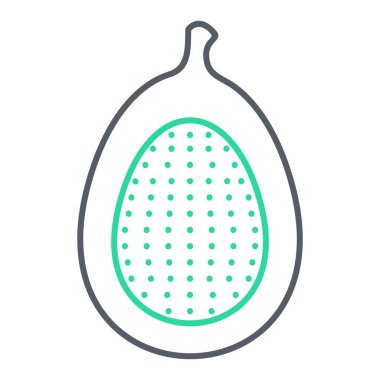 meyve çizgisi vektör simgesi. Çizgi çizimi grafik ve web için izole edildi.