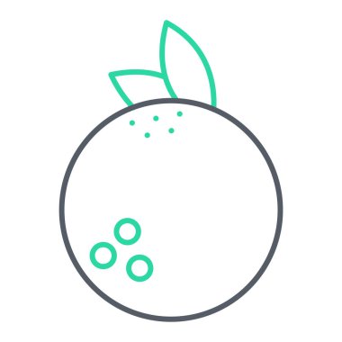 meyve çizgisi vektör simgesi. Çizgi çizimi grafik ve web için izole edildi.