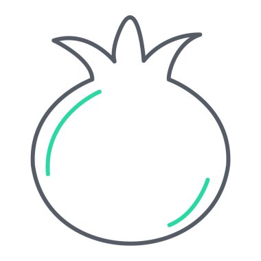 meyve çizgisi vektör simgesi. Çizgi çizimi grafik ve web için izole edildi.