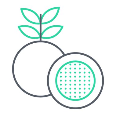 meyve çizgisi vektör simgesi. Çizgi çizimi grafik ve web için izole edildi.