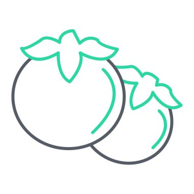 meyve çizgisi vektör simgesi. Çizgi çizimi grafik ve web için izole edildi.