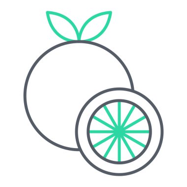 Taze limon simgesi vektör çizimi