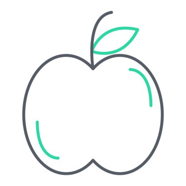 elma ikonu vektör illüstrasyonu