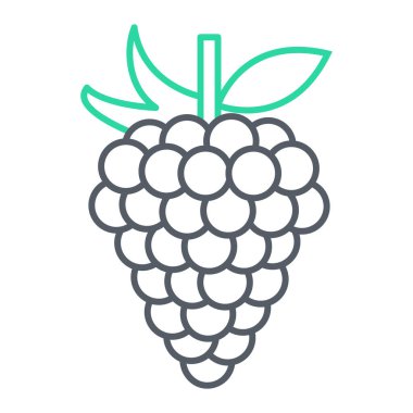 ahududu meyve ikonu vektör illüstrasyon tasarımı