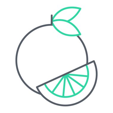 taze limon meyve ikonu vektör illüstrasyonu