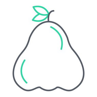 Armut meyve simge vektör çizim