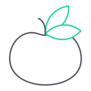 elma ikonu vektör illüstrasyonu