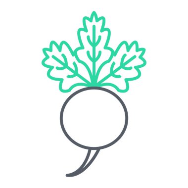 sebze vektörü ince çizgi simgesi