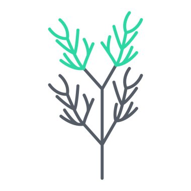 Ağaç dalı simgesinin vektör illüstrasyonu