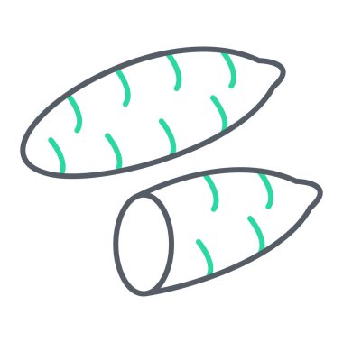 İnce çizgili yeşil ve havuç çizgisi