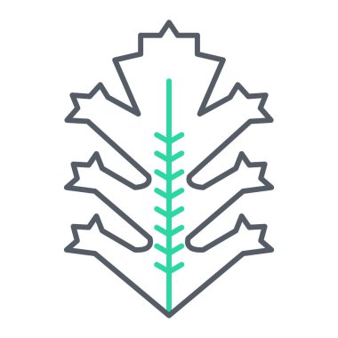 Beyaz arkaplanda yaprak simgesi vektörü izole edildi, bitki şeffaf işareti