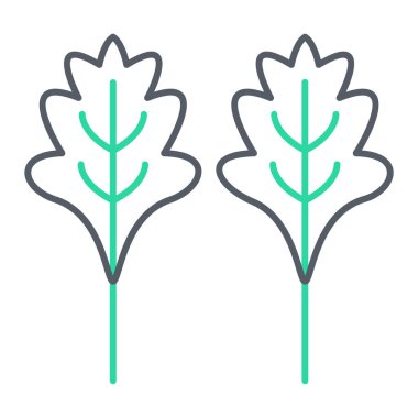 Yaprak. Web simgesi basit illüstrasyon