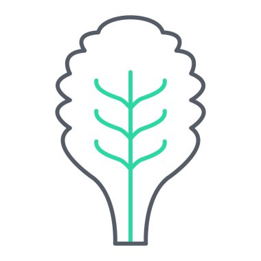 Bir ağaç simgesinin vektör illüstrasyonu