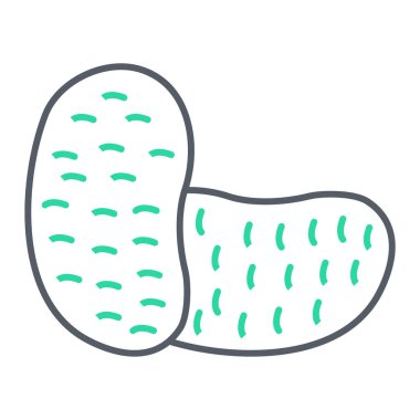 Yiyecek ve sebze sembolünün vektör çizimi. Ağ için protein ve organik stok işareti seti.