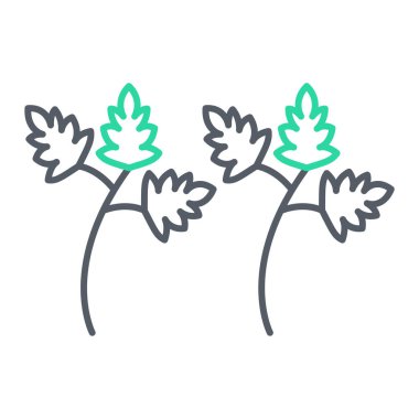 Bitkiler web simgesi basit illüstrasyon