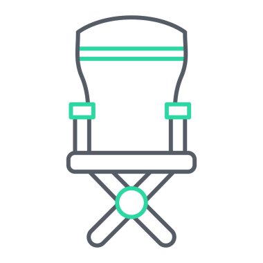 sandalye vektörü ince çizgi simgesi