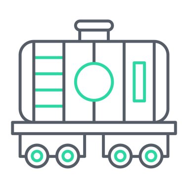 Tren simgesinin vektör illüstrasyonu