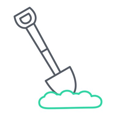 kürek simgesi vektör illüstrasyonu