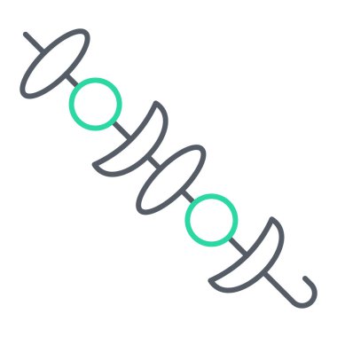 Gıda ve teknoloji ikonunun vektör illüstrasyonu