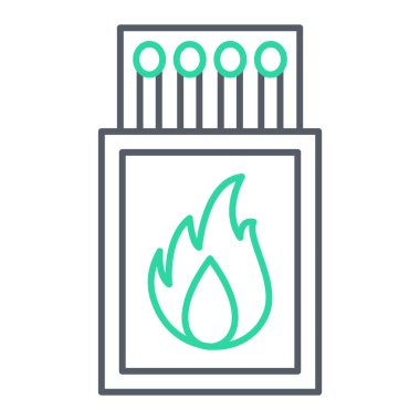 Alev ikonu vektörünü ateşle. El feneri işareti. izole edilmiş sınır sembolü çizimi