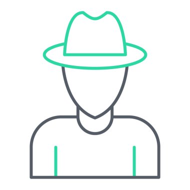 çiftçi ikonu vektör illüstrasyonu