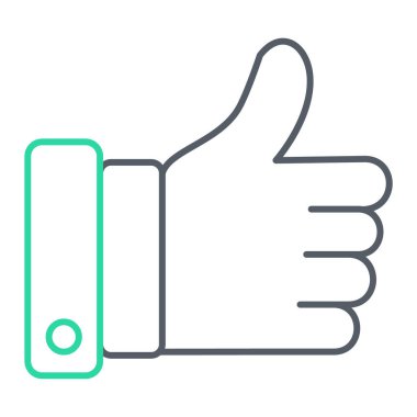 trend biçimi izole edilmiş arkaplanda başparmak simgesi