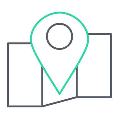 konum simgesi, vektör çizimi