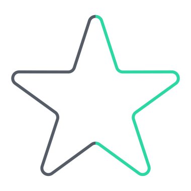 Yıldız simgesi. Web için yıldız vektör simgelerinin düz çizimi