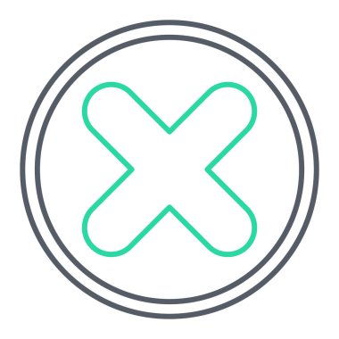 Simge vektör illüstrasyonunu iptal et