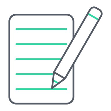 Kalem simgesi, vektör illüstrasyonu