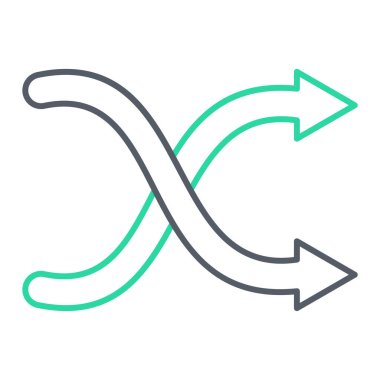 Eğri ok simgesi. Web için ok vektör simgelerinin özet çizimi