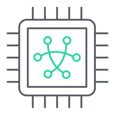 işlemci vektör simgesi modern basit tasarım