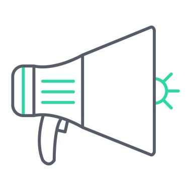 Megafon satırı simgesi, vektör çizim