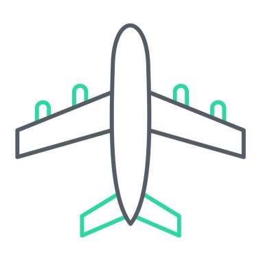 uçak ikonu vektör illüstrasyonu