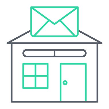 Bir posta kutusu simgesinin vektör illüstrasyonu