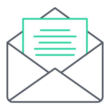 Zarf posta simgesi. özet ileti vektör sembolü resimleme.