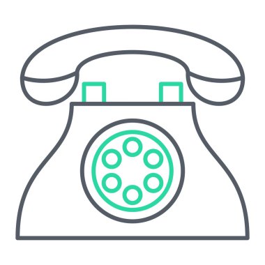 Telefonunuz var. Web simgesi basit illüstrasyon