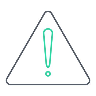 Ünlem işareti simgesi. uyarı sembolü. Tehlike işareti. Düz dizayn. vektör illüstrasyonu.