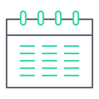 Takvim simgesi vektör illüstrasyonu