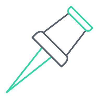 İğne simgesine bas. vektör illüstrasyonu