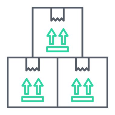 kutu vektör illüstrasyonlu paket