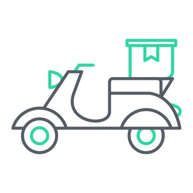 scooter simgesi vektör illüstrasyonu