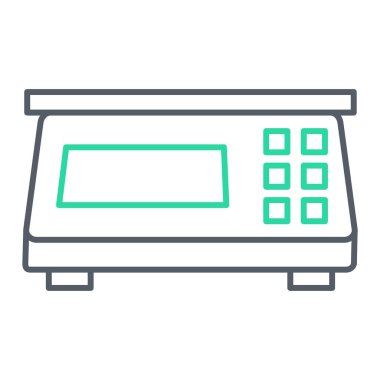 Mikrodalga fırın ikonu. Web için tost makinesi vektör simgelerinin özet çizimi