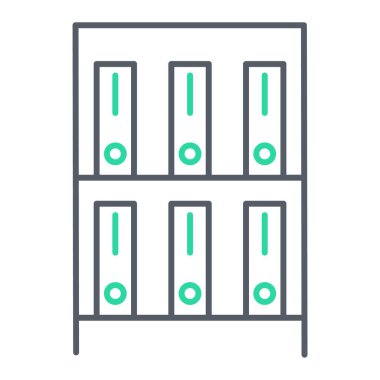 arşiv vektörü simgesi. düz biçim illüstrasyonu