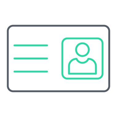 ID kart simgesi vektör illüstrasyonu