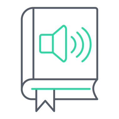 ses kitabı simgesi vektör illüstrasyonu